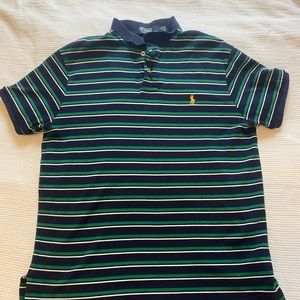 Polo striped green and blue dress shirt.